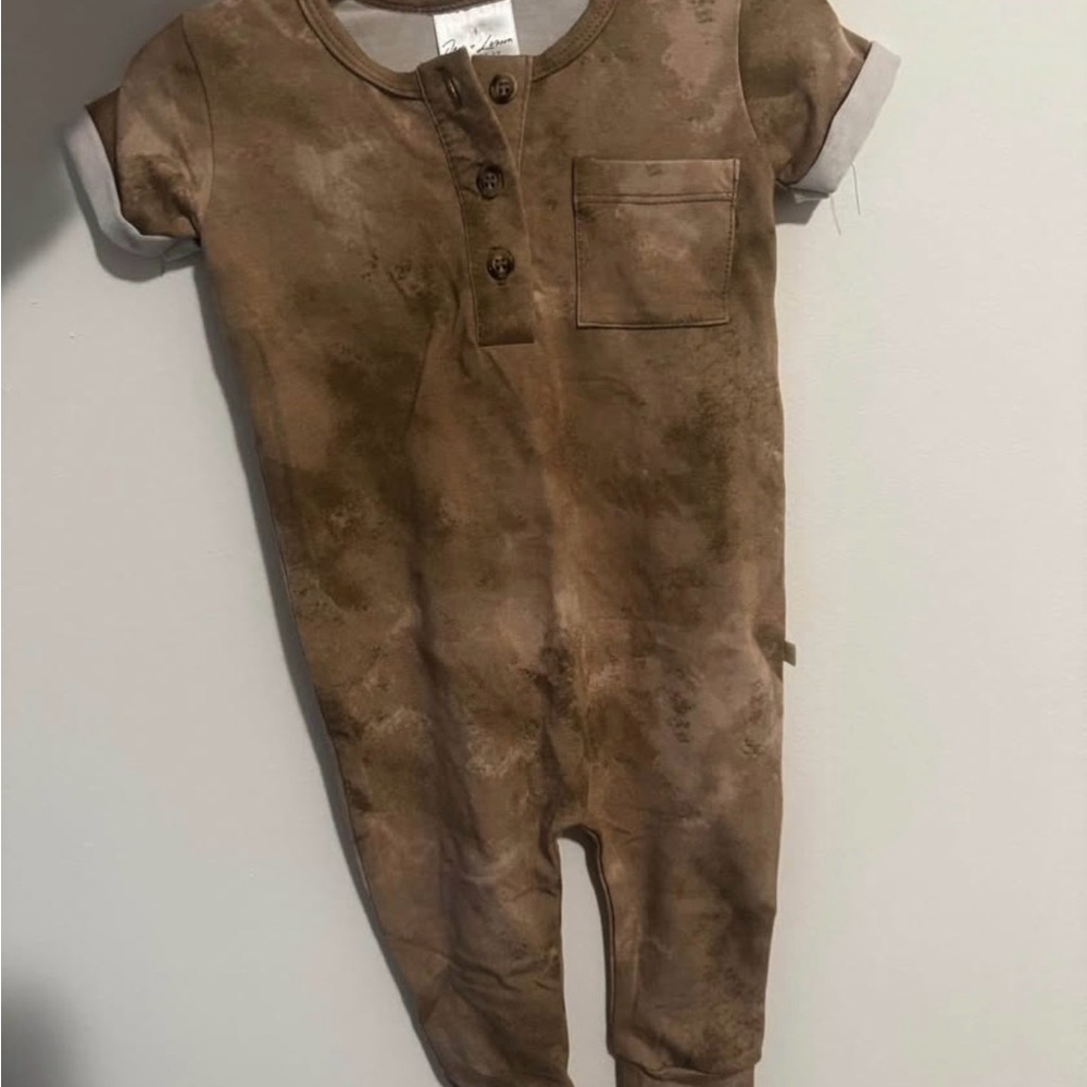 Jax and Lennon Brown Kids One Piece Bodysuit